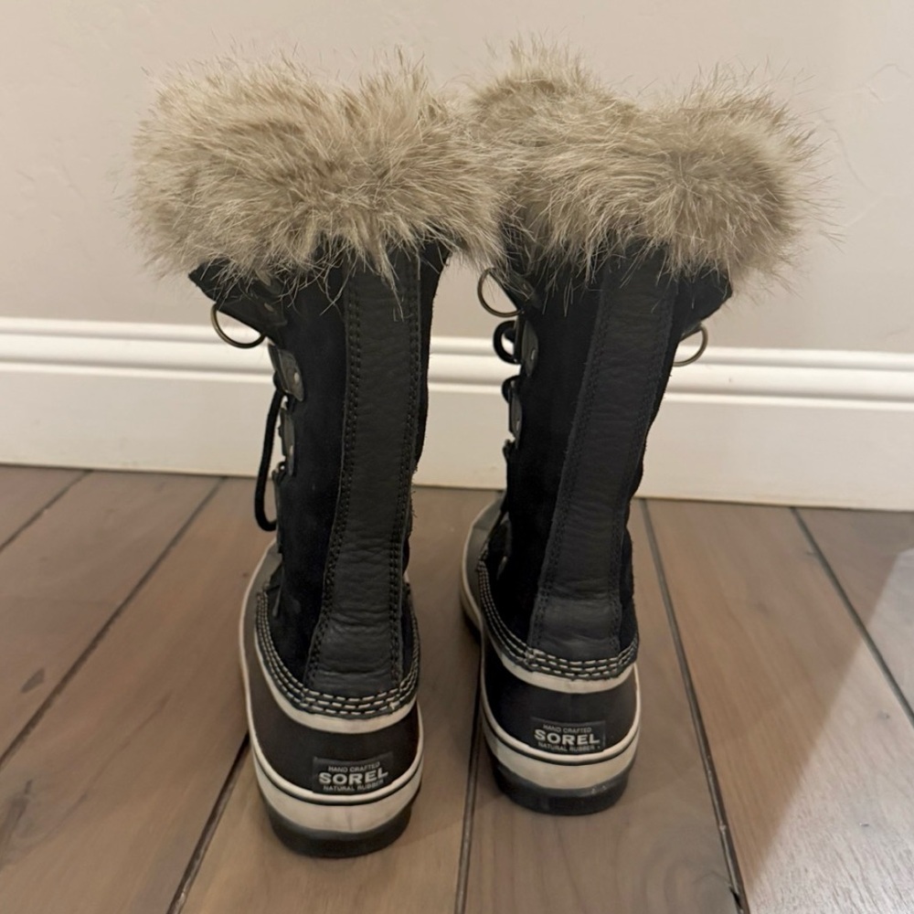 SOREL Joan of Arctic™ Waterproof Black Suede Boot Snow-Rain Boot, Size 9 - Picture 11 of 15
